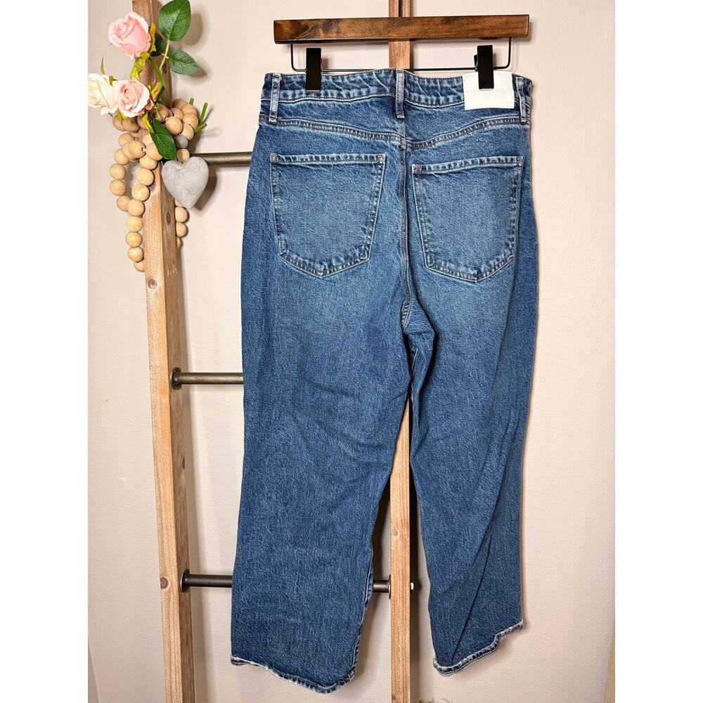Express Relaxed Straight Ankle High Rise Womens Jeans Size 12 Regular - Picture 4 of 9